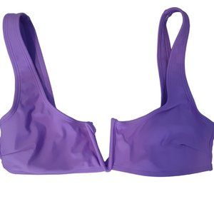 Xhilaration Purple Wired V Bandeau Bikini Top
